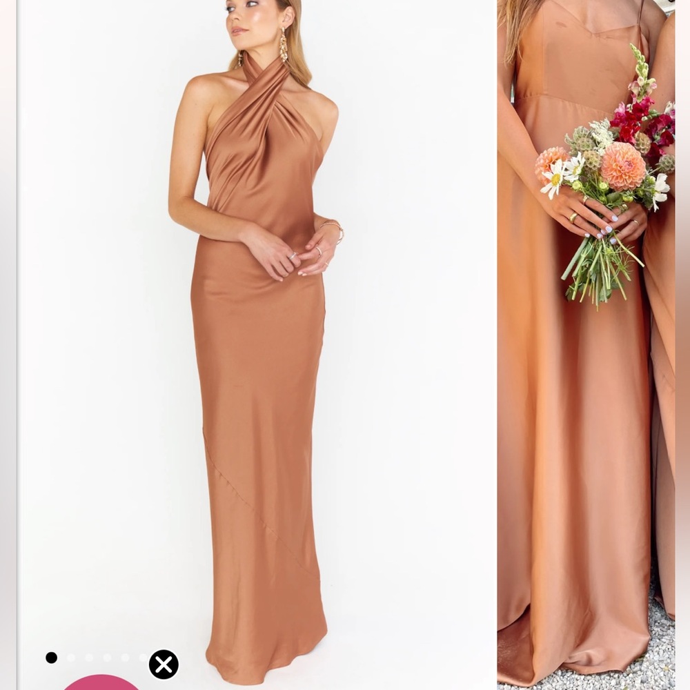 Show Me Your MuMu Jasmine Halter Maxi Dress ALTERED size S